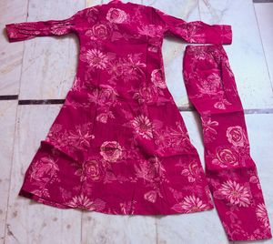 Kurta Palazzo Set-Rose