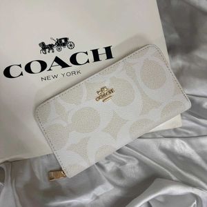 Coach Zip Around Wallet - Monogram