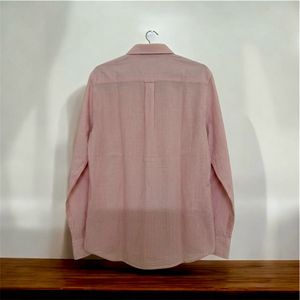 Men's Pink Striped Button-Up Shirt