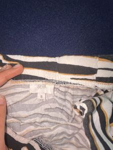Zebra Print Mini Skirt