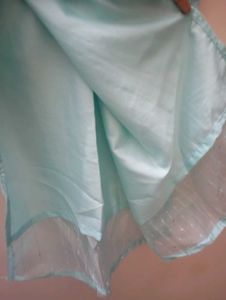 Light Blue Kurta Set with White Pants
