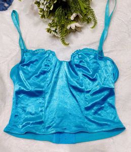 Blue Corset Style Top