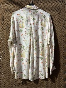 Zara Floral Print Button-Up Shirt