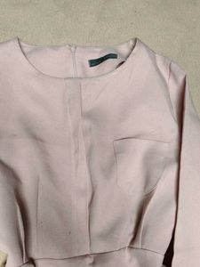 Light Pink A-Line Midi Dress