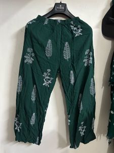 Chic Green Printed Short Sleeve Top