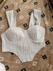Chic Textured Bustier Top