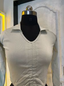 Chic Long Sleeve Cropped Top