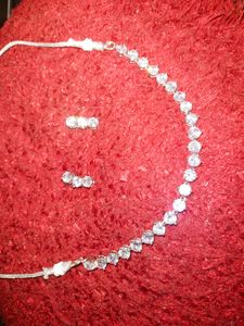 Sparkling CZ Necklace &amp; Earring Set