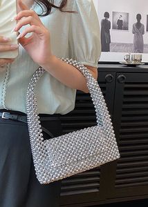Elsa Shoulder Bag In Silver Crystals