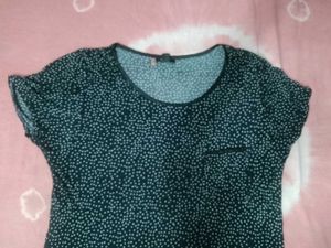 Chic Navy Polka Dot Top