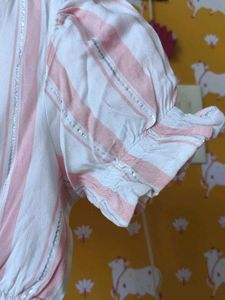 Cute Pink and white Striped Dress