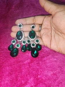 Emerald Green Chandelier Earrings
