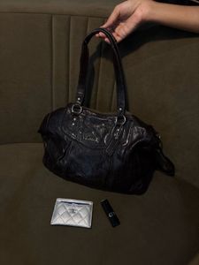 Coach Black Leather Shoulder Bag