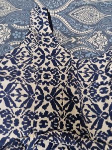 Blue &amp; White Patterned Summer Dress