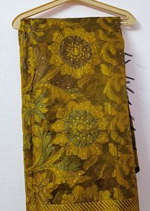 Beautiful Fancy Saree With Falls.