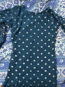 Blue Embroidered Kurta