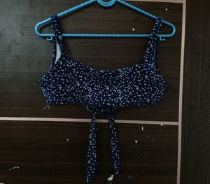 Floral print bra