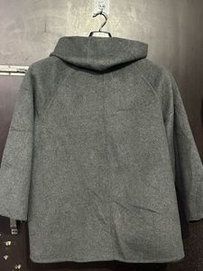Grey Zipper Hooded Jacket