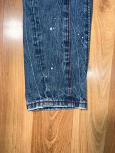 Japanese Brand Distressed Paint Splatter Jeans