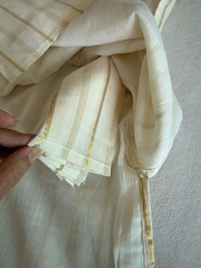 Elegant Cream Striped Kurta Set