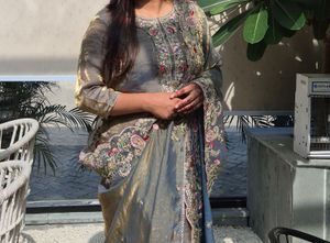 Embroidered Kurta Set with Dupatta