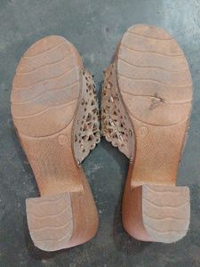 Golden Stone Heels