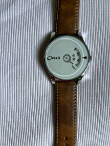 brown classic watch