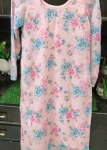 Pink digital Floral Sequins Kurta never worn