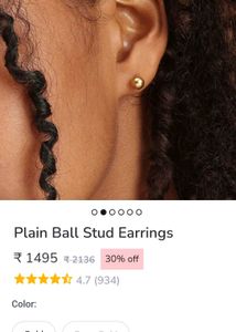 Plain Ball Stud Earrings