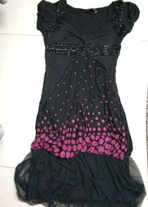 Chic Black Polka Dot Dress