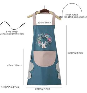 Waterproof Kitchen Apron with Hand Wipe Towel