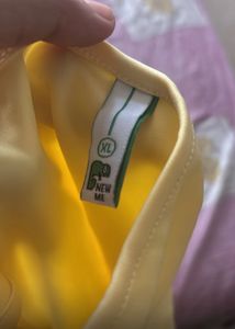 Elegant Ruched yellow Dress