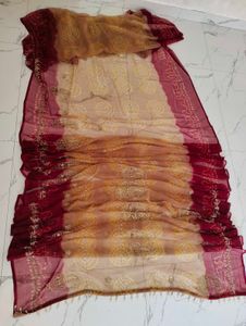 Elegant Bandhani Saree