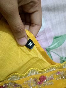 Yellow Floral Print Kurta