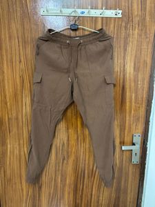 Brown Cargo Jogger Pants