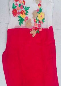 Embroidered Kurta with Floral Design
