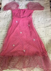Sunnary cute pink girls designed aesthetic dress