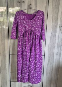 Beautiful Purple Floral Gown