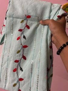 Blue Kurta + Free Gift