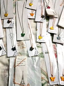 Assorted Butterfly Necklaces 10 pcs
