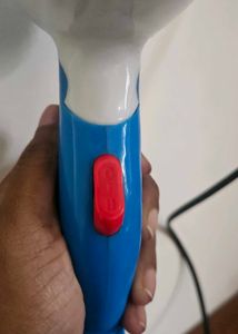 Compact Blue &amp; White Hair Dryer