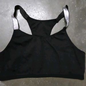 Sparkle Strap Black Crop Top