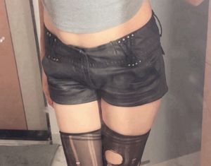 greyish black Shorts with Studs emo punk y2k