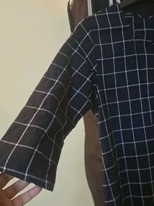 pure cotton black kurta tops