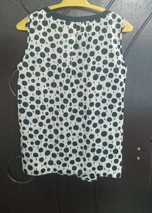 Chic Polka Dot Top with Tie Detail