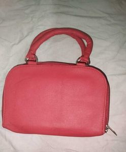 Cute Red  Handbag with Bow Detail