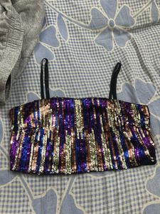 Sequin Party Crop Top