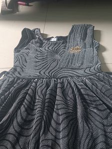 Grey Color Frock For Girls