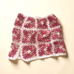 Granny Square Crochet Mini Skirt