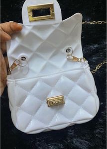 Chic White Quilted Pearl Handle Clutch